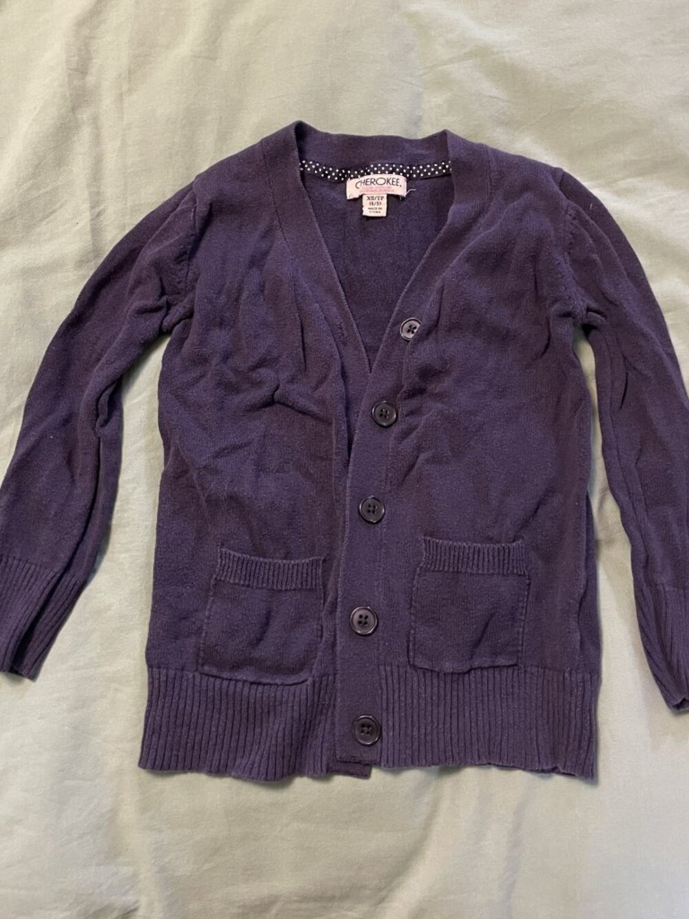 Button-up cardigan, Cherokee, Size 4-5